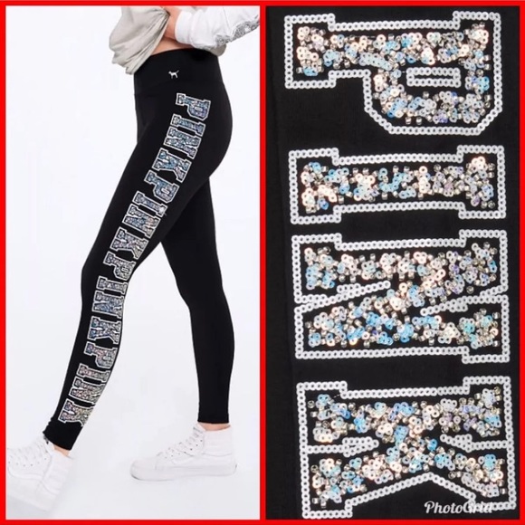 victoria secret pink bling leggings